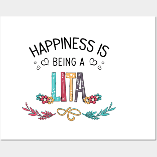 Happiness Is Being A Lita Wildflowers Valentines Mothers Day Posters and Art